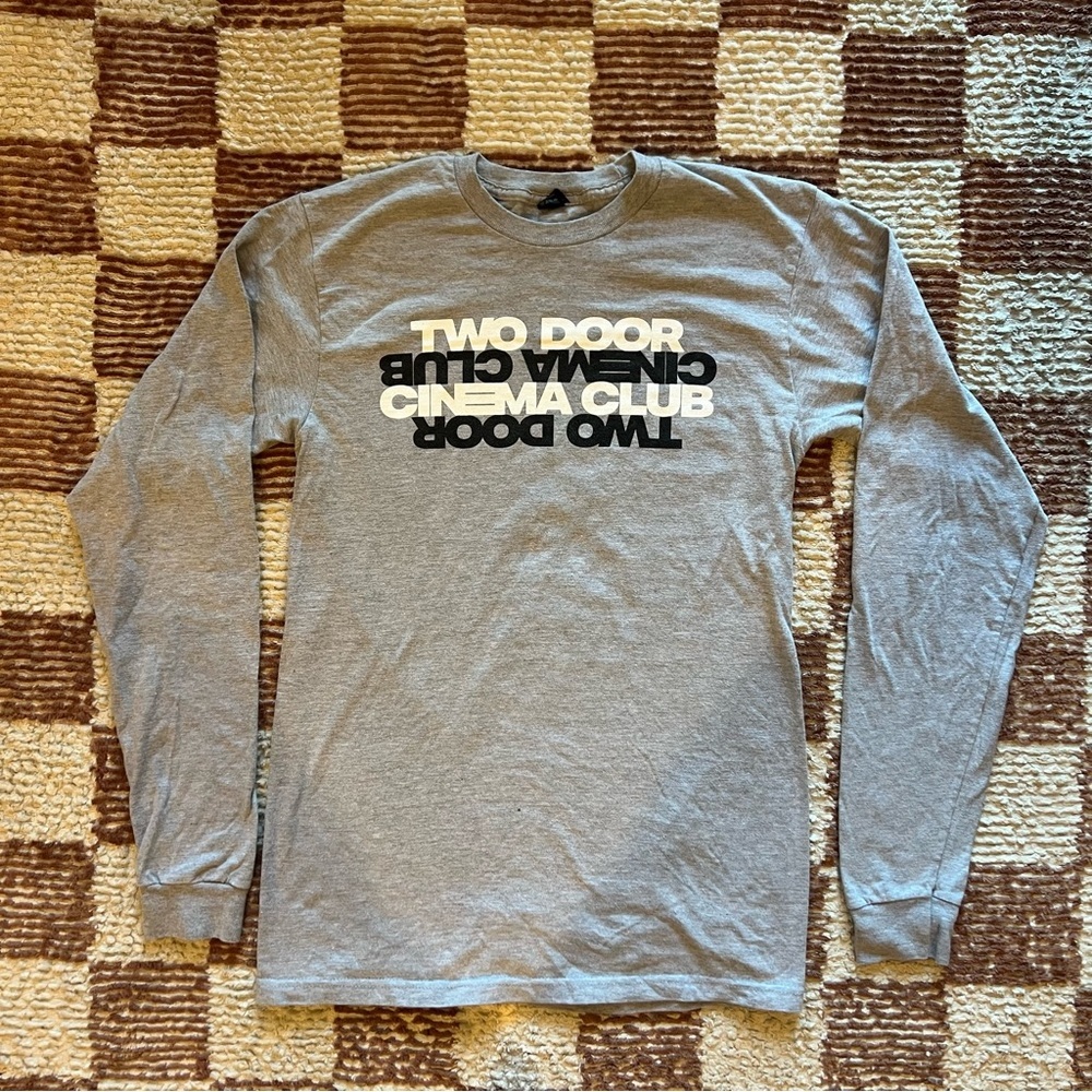 Two Door Cinema Club 2017 US Tour Grey Graphic  Long Sleeve T Shirt Band Merch